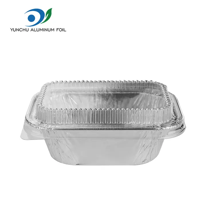 Rechthoekige cakebak zilveren aluminiumfoliecontainers