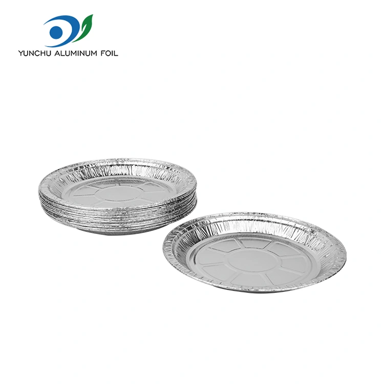 Round Air Fryer Pizza Silver Aluminium Foly Containers