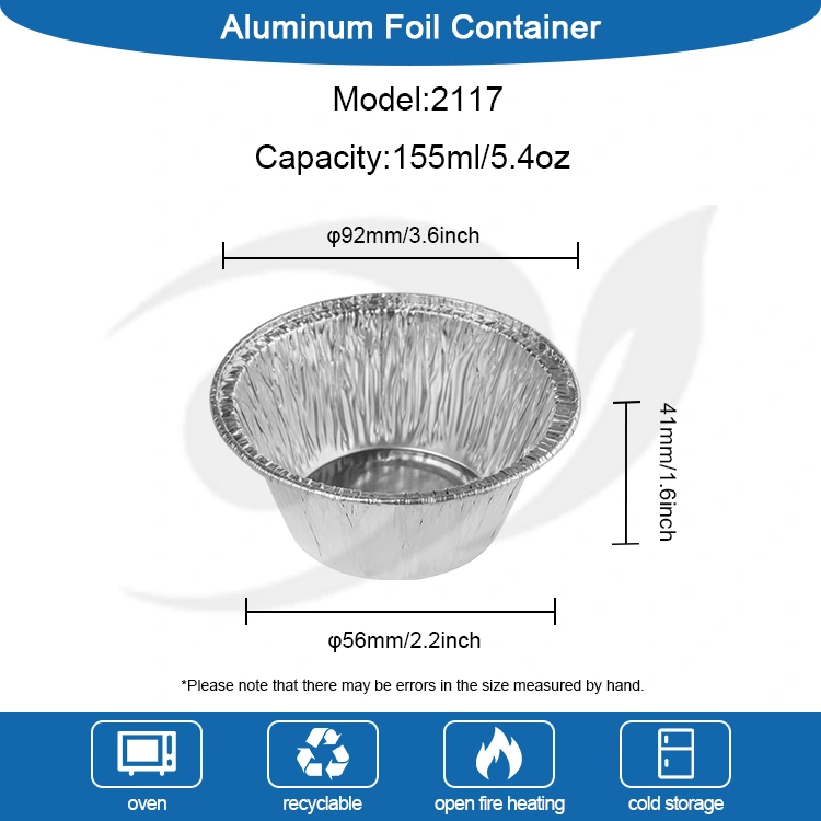 Round Bake Cake Silver Aluminium Foly Food Container