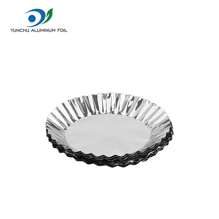 Ronde cakevorm met zilveren aluminiumfolie voedselcontainer