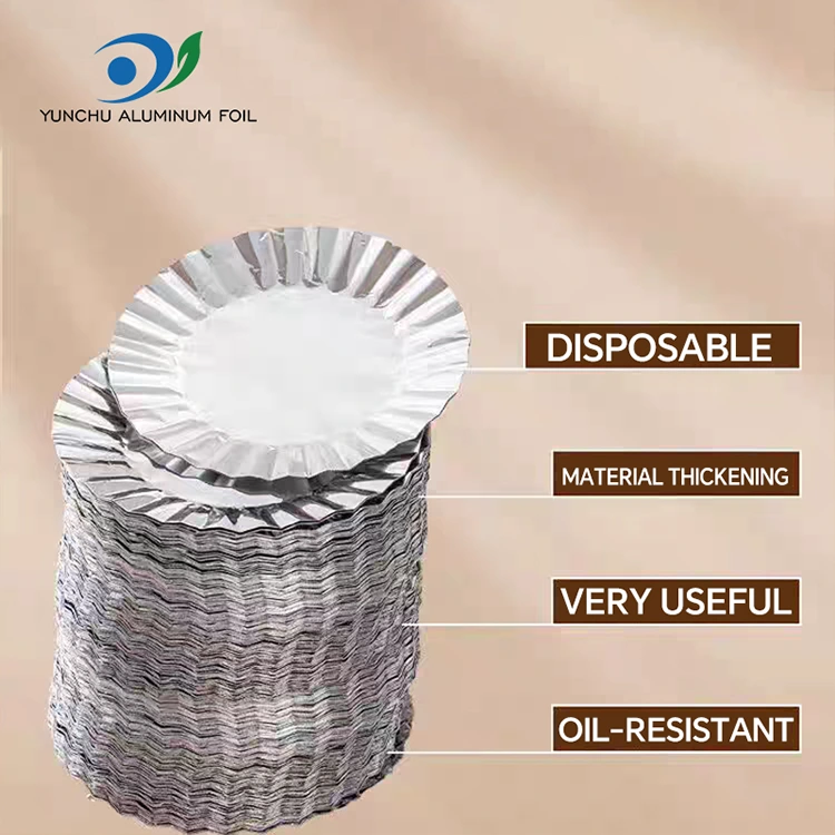 Ronde cakevorm met zilveren aluminiumfolie voedselcontainer