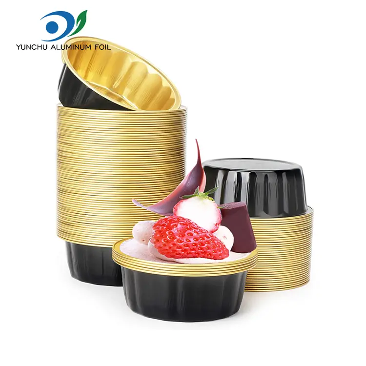 Ronde kom voor dessert Smoothwall aluminiumfoliecontainers Ronde kom voor dessert Smoothwall aluminiumfoliecontainers