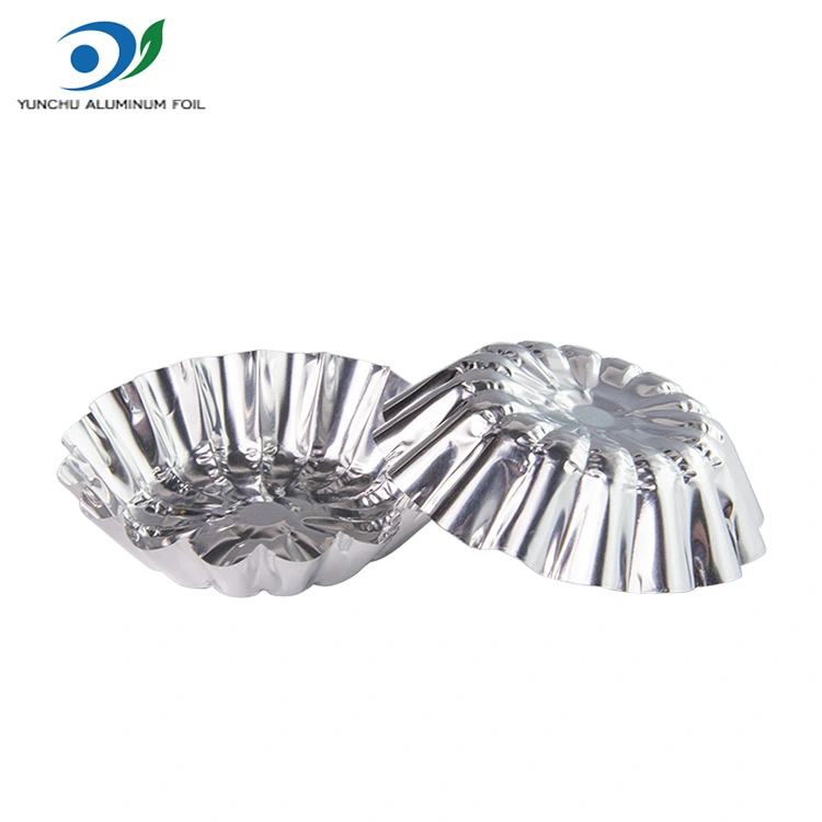 Round Egg Tart speelgoed Baking Silver Aluminium Foly Food Container