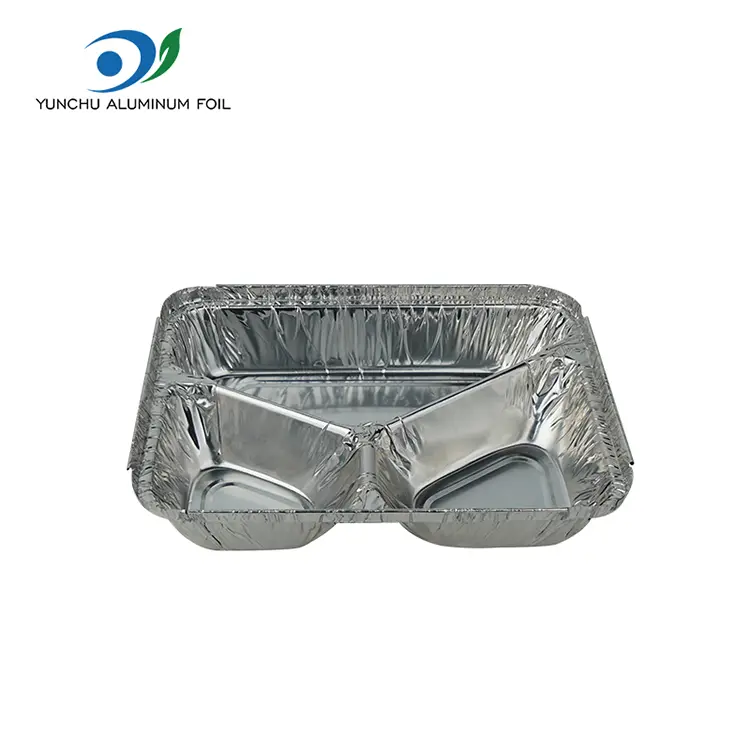 Speciaal gevormde afhaalcontainers van aluminiumfolie voor voedselverpakkingen Speciaal gevormde afhaalcontainers van aluminiumfolie voor voedselverpakkingen