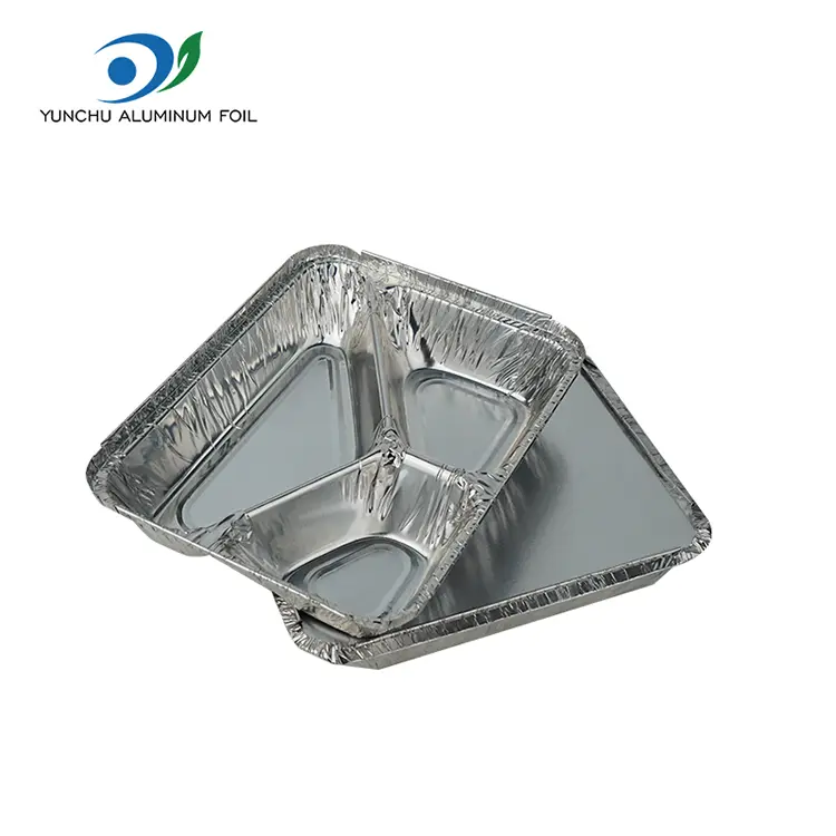 Speciaal gevormde afhaalcontainers van aluminiumfolie voor voedselverpakkingen